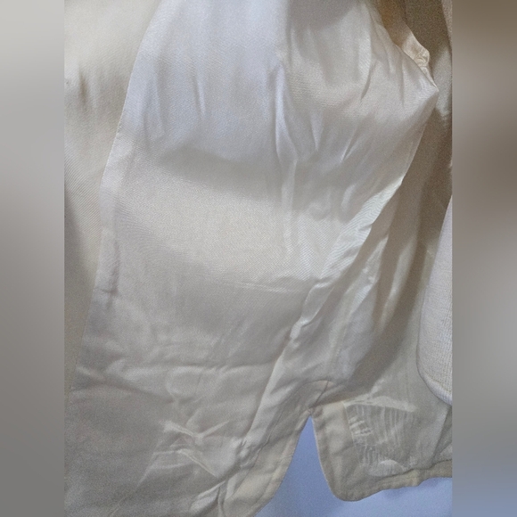 Mr. LEONARD VINTAGE Cream/Pale Yellow Virgin Wool Women's Jacket.Size L/XL - Picture 7 of 12